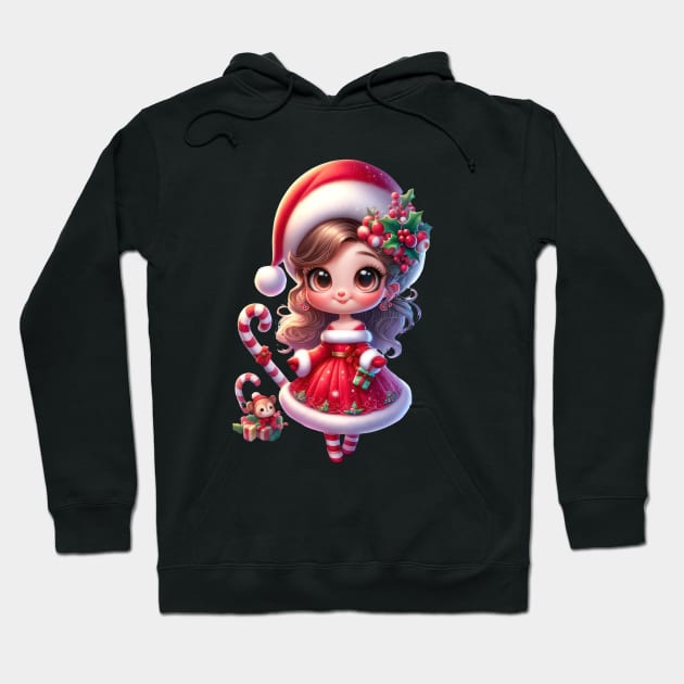 Cartoon Mrs Claus Hoodie by TooplesArt